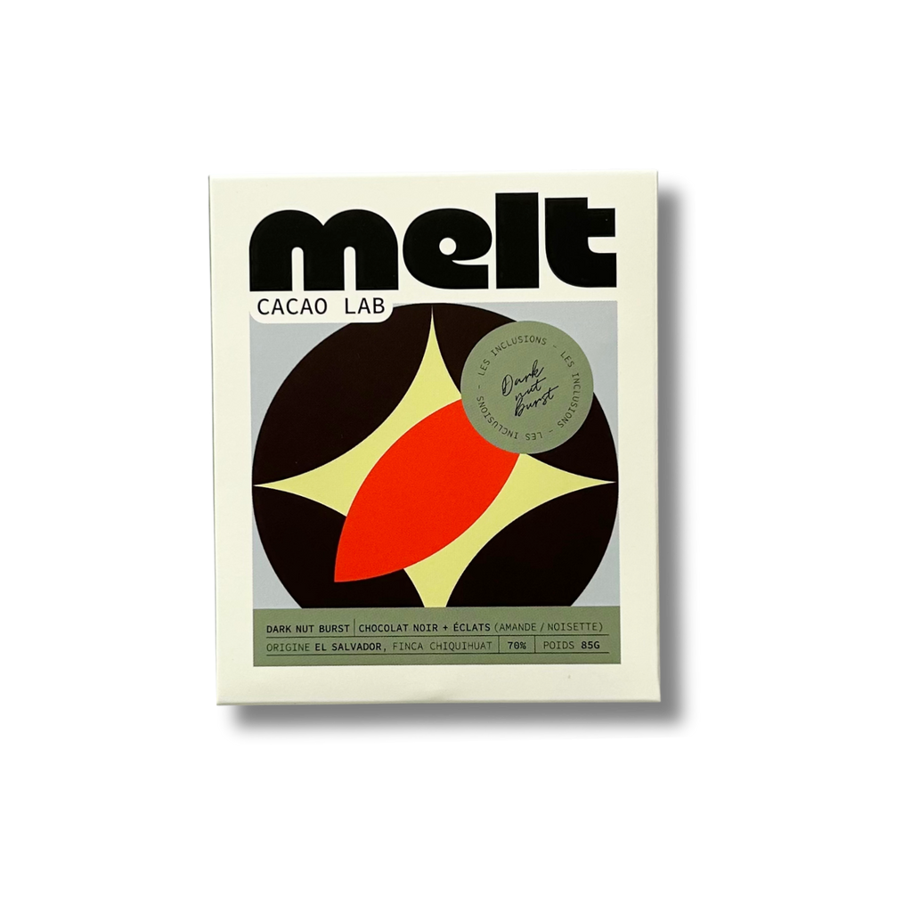 NUT BURST 70% - CHOCOLAT NOIR ÉCLATS D'AMANDES ET NOISETTES - EL SALVADOR
